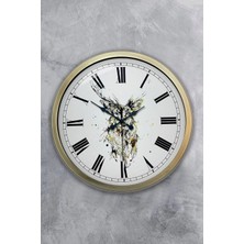 Kasva Concept Hediyelik 40 cm Eskitme Metal Sanatsal Duvar Saati