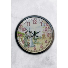 Kasva Concept Hediyelik 40 cm Siyah Metal Nostalji Duvar Saati