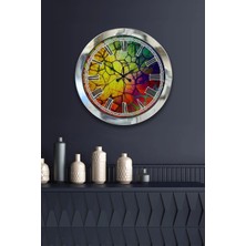 Kasva Concept Hediyelik 36 cm Krom Metal Renk Dünyası Duvar Saati