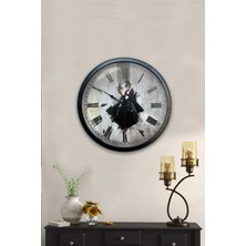 Kasva Concept 40 cm Siyah Metal Cami Şerif Duvar Saati