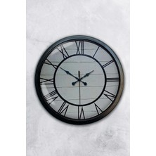 Kasva Concept 40 cm Siyah Metal Roma Rakamlı Duvar Saati