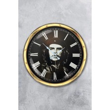 Kasva Concept Hediyelik 40 cm Gold Metal Cheque Vara Duvar Saati