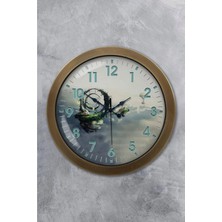 Kasva Concept Hediyelik 36 cm Eskitme Metal Hava Duvar Saati