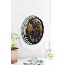 Kasva Concept Hediyelik Dekoratif 40 cm Krom Metal Retro Color Duvar Saati
