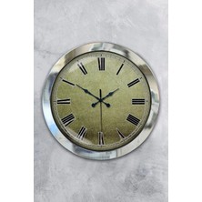 Kasva Concept Hediyelik 36 cm Krom Metal Kreatif Duvar Saati