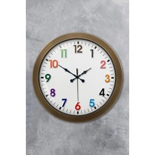 Kasva Concept Eskitme Metal Renkli Sayı Duvar Saati 36 cm