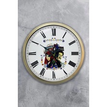 Kasva Concept 40 cm Eskitme Metal Al Yazmalım Duvar Saati