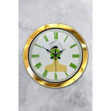 Kasva Concept Hediyelik 36 cm Gold Metal Güzellik Duvar Saati