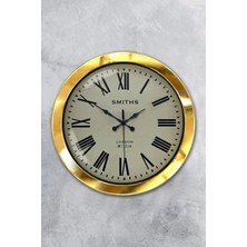 Kasva Concept Hediyelik 36 cm Gold Metal Smiths Duvar Saati