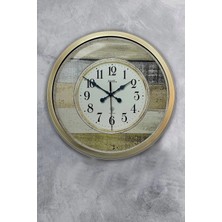 Kasva Concept 40 cm Eskitme Metal Zengin Hediyelik Duvar Saati