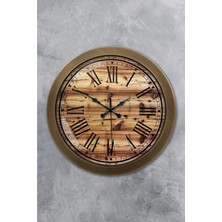 Kasva Concept Eskitme Metal Klasik Tasarım Duvar Saati 36 cm