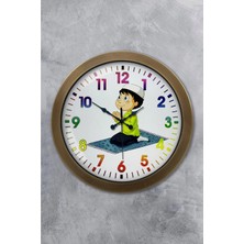 Kasva Concept Hediyelik 36 cm Eskitme Metal Çocuk Odası Duvar Saati