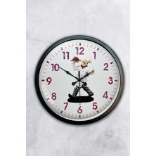 Kasva Concept 40 cm Siyah Metal Mutfak Duvar Saati