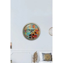 Kasva Concept Hediyelik 40 cm Eskitme Metal Sonbahar Duvar Saati