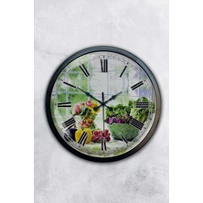 Kasva Concept 40 cm Siyah Metal Pi Duvar Saati