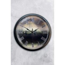 Kasva Concept Hediyelik 40 cm Siyah Metal Huzur Duvar Saati