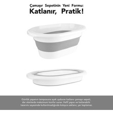 Zambak 3'lü Temizlik Seti - Katlanır Sele Çamaşır Sepeti 25LT - Katlanabilir Su Kovası 12LT - Katlanır Maşrapa 1lt