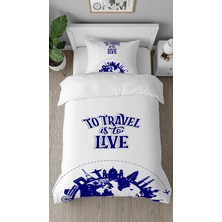 Greendecor Dünya Gezi Şehirler Paris Desenli Tasarımlı Dijital Baskılı Özel Tasarım Çarşafsız Nevresim Takımı