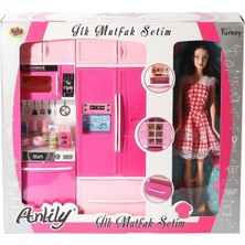 Urfakent 02318 Anlily Bebekli Mutfak Dolabı Oyun Seti