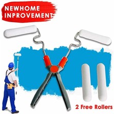 Urfakent Buffer® Nano Süngerli Damlatmaz Mobilya ve Duvar Boyama Rulosu Hem Köşe Hem Düz Zemin