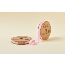 Urfakent Biye Koton Katlı D08 Pembe 2 cm 25 Metre %65 Koton %35 Polyester