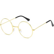 Urfakent John Lennon Tarzı Gold Çerçeveli Şeffaf Gözlük
