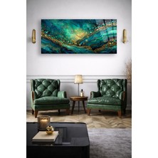 Olinpa Kırılmaz Cam Duvar Saati , Hem Tablo Hem Saat Renkli Canlı Tasarım Ev Ofis Hediyesi