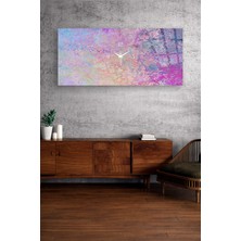 Olinpa Kırılmaz Cam Duvar Saati , Hem Tablo Hem Saat Renkli Tasarım Ev Ofis Hediyesi