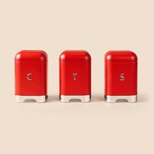 Sarkap 3 Lü Galvaniz Kutu Seti - Kırmızı - 2 Lt