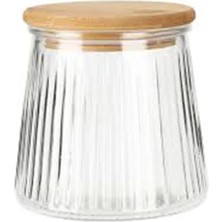 Matmel Houseware Bambu Kapaklı Cam Kavanoz - Şeffaf - 680 ml