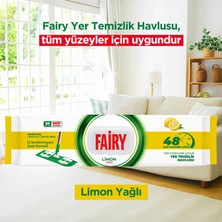 Fairy 50'li Mop Uyumlu Yer Temizlik Havlusu - Limon Yağı