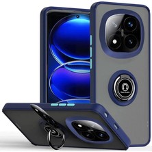 Eco Port Xiaomi Redmi Note 14 Pro 5g Kılıf Montreal Yüzüklü Silikon Kapak - Lacivert