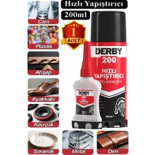 Artlantis Derby Hızlı Yapıştırıcı Seti 200 ml 1 Adet Ahşap ve Plastik Yüzeyler Için Yüksek Yapıştırma Gücü Düşük Viskozite 200 ml
