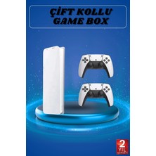 Epilons 3D Çift Oyun Kollu 4K Hd Ekran Nostaljik 20.000 Oyunlu Beyaz Game Box