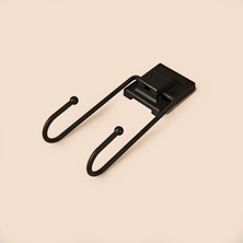 Profix Çift Kancalı Banyo Askısı - Siyah