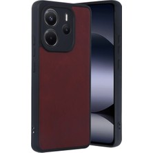 Eco Port Xiaomi Redmi Note 14 4g Kılıf Aras Deri Kapak - Bordo