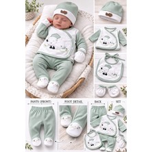 Lino Baby 5'li Kutulu Ördek Desenli %100 Pamuk Unisex Yeni Doğan Hastane Çıkışı
