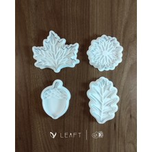 Yaprak Temalı Özel Tasarım Kurabiye Kalıbı Seti - 3D Baskı - Doğadan Ilham Alan Figürler
