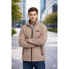 SINWEAR Erkek Baharlık Su ve Rüzgar Geçirmez Mont Dik Yaka Mevsimlik Fermuarlı Spor Outdoor Ceket