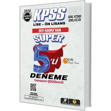 Tasarı Eğitim Yayınları Kpss Lise-Önlisans Süper 5'li Deneme