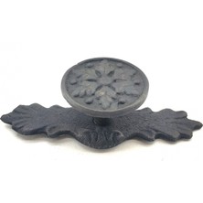 Eco Port Antika Tarz Dekoratif Pirinç Çiçek Düğme - 27X70 Mm, Oksit