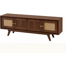 Masifart Mathe Hasırlı Robus Meşe Tv Ünitesi