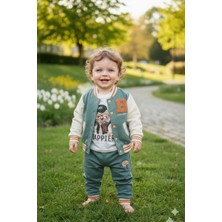 Lino Baby Happıer Kolej Çeketli %100 Pamuk Erkek Bebek Takım