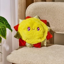 Matmel Soft Sevimli Güneş Figürlü Yastık - Sarı - 32X32 cm