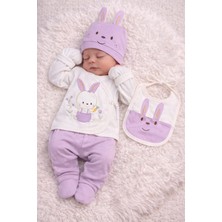 Lino Baby 5'li Kutulu %100 Pamuk Yeni Doğan Kız Bebek Hastane Çıkışı