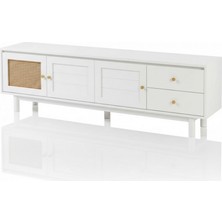 Masifart Atom Hasırlı 200 Lük Abelya Kayın Tv Ünitesi