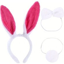 Eco Port Fuşya Pembe Tavşan Kulak Papyon Kuyruk 339LÜ Parti Seti