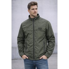 SINWEAR Erkek Baharlık Su ve Rüzgar Geçirmez Mont Dik Yaka Mevsimlik Fermuarlı Spor Outdoor Ceket