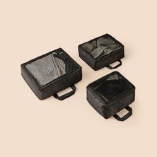 Simple Living 3'lü Valiz Içi Organizer Set - Siyah