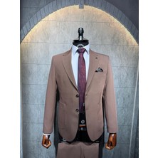 Dupont Modern Erkek Takım Elbise – Sivri Yaka Slim Fit Torba Cep